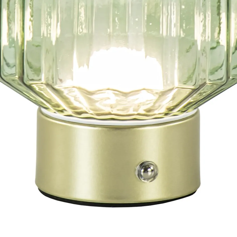 Dimbare tafellamp op batterij groen/goud>Straluma New