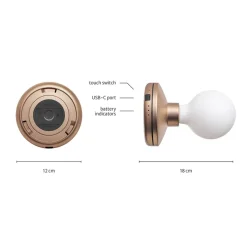 Dimbare wandlamp op batterij goud met frosted>Straluma Clearance