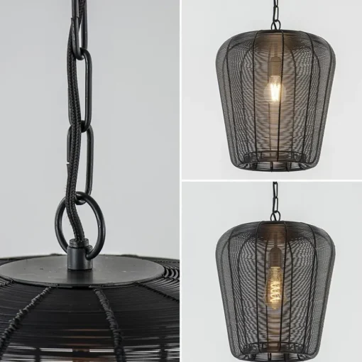 Draad hanglamp Adeta mat zwart Ø31 cm>Straluma Discount