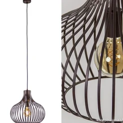 Draadhanglamp landelijk brons-bruin 38cm></noscript>Straluma Outlet