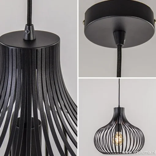 Draadhanglamp medium zwart 38cm>Straluma Best