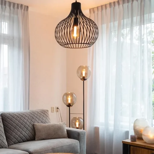 Draadhanglamp medium zwart 38cm>Straluma Best