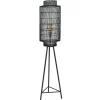 Driepoot vloerlamp Gruaro zwart met brons>Straluma