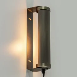 E14 wandlamp mat antiek brass met snoer></noscript>Straluma Online