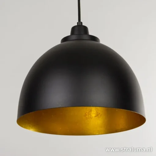 Eettafel hanglamp Kylie 3- lichts zwart-goud>Straluma Discount
