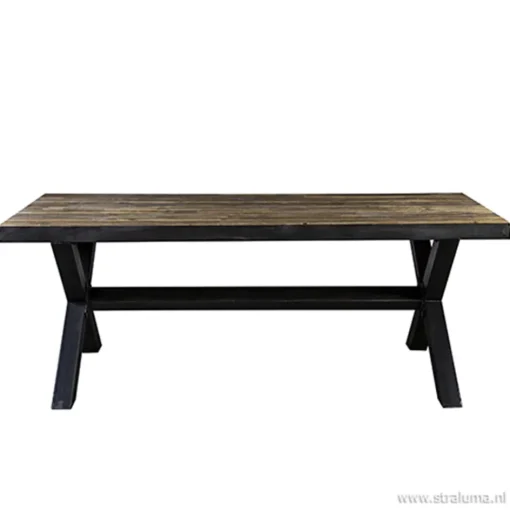 Eettafel Light & Living zink/hout>Straluma Discount