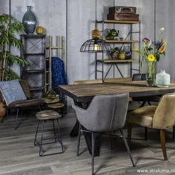 Eettafel Light & Living zink/hout></noscript>Straluma Discount