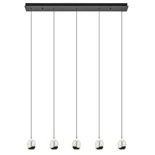 Eettafelhanglamp Clear Egg met zwart inclusief LED>Straluma Online