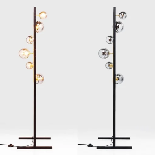 Elegante luxe vloerlamp met 6 glazen bollen>Straluma