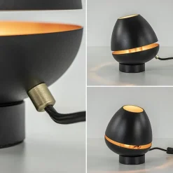 Elegante tafellamp mat zwart met goud accent></noscript>Straluma Outlet