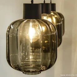 Glazen eettafelhanglamp zwart luxury></noscript>Straluma Best