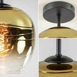 Glazen plafondlamp gold gradient met zwart></noscript>Straluma Discount