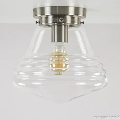 Glazen plafondlamp helder Art Deco></noscript>Straluma Discount