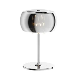 Glazen tafellamp Pearl met chroom>Straluma