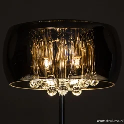 Glazen tafellamp Pearl met chroom></noscript>Straluma