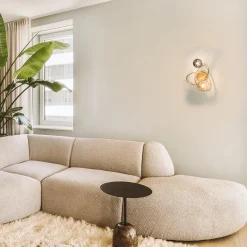 Gouden wandlamp met smoke en amber glas></noscript>Straluma Online