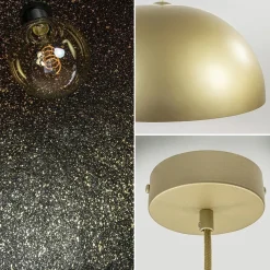 Grote design hanglamp koepel mat goud met zwart 90 cm></noscript>Straluma New