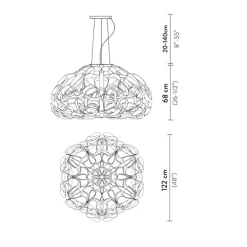 Grote design hanglamp Quantica goud>Straluma New