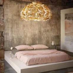 Grote design hanglamp Quantica goud></noscript>Straluma New