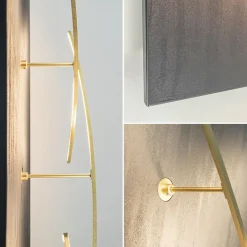 Grote design wandlamp met gouden kapjes><noscript><img width=