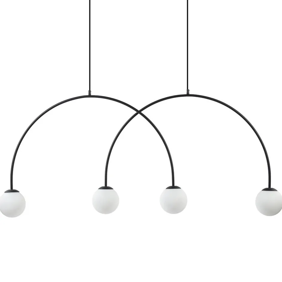 Grote hanglamp bogen met wit glas>Straluma Discount