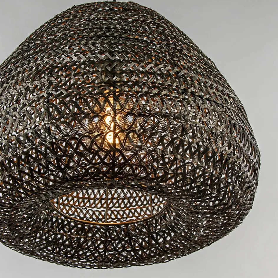 Grote hanglamp Finou antiek brons met zwart>Straluma Outlet