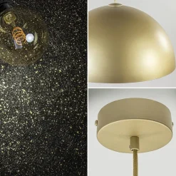 Grote hanglamp koepel mat goud met zwart 70 cm></noscript>Straluma Sale