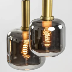 Grote hanglamp Lekar 5-lichts antiek brons met smoke glas></noscript>Straluma New