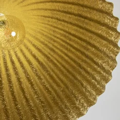 Grote hanglamp mat goud met relief 50 cm></noscript>Straluma