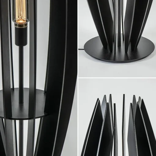 Grote houten vloerlamp mat zwart>Straluma Sale