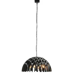 Grote koepel hanglamp Dome mat zwart metaal>Straluma New