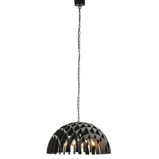 Grote koepel hanglamp Dome mat zwart metaal>Straluma New