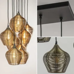 Grote landelijke hanglamp 10-lichts antiek brons Alvaro></noscript>Straluma Best