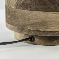 Grote landelijke lampvoet Pasco donker hout excl. kap></noscript>Straluma Sale