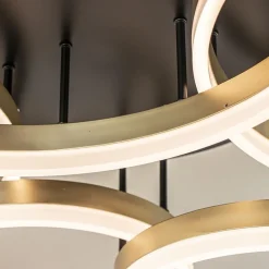 Grote LED Plafondlamp goud/zwart 3-standen dimbaar></noscript>Straluma Sale