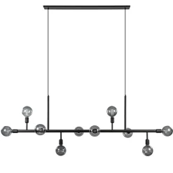 Grote 10-lichts eettafelhanglamp zwart exclusief lichtbronnen>Straluma Sale