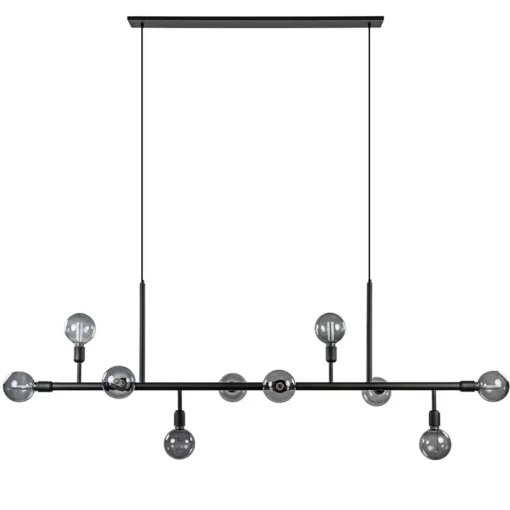 Grote 10-lichts eettafelhanglamp zwart exclusief lichtbronnen>Straluma Sale