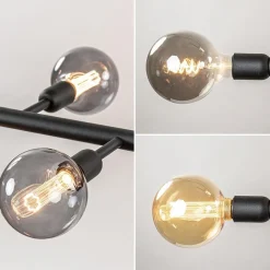 Grote 10-lichts eettafelhanglamp zwart exclusief lichtbronnen></noscript>Straluma Sale