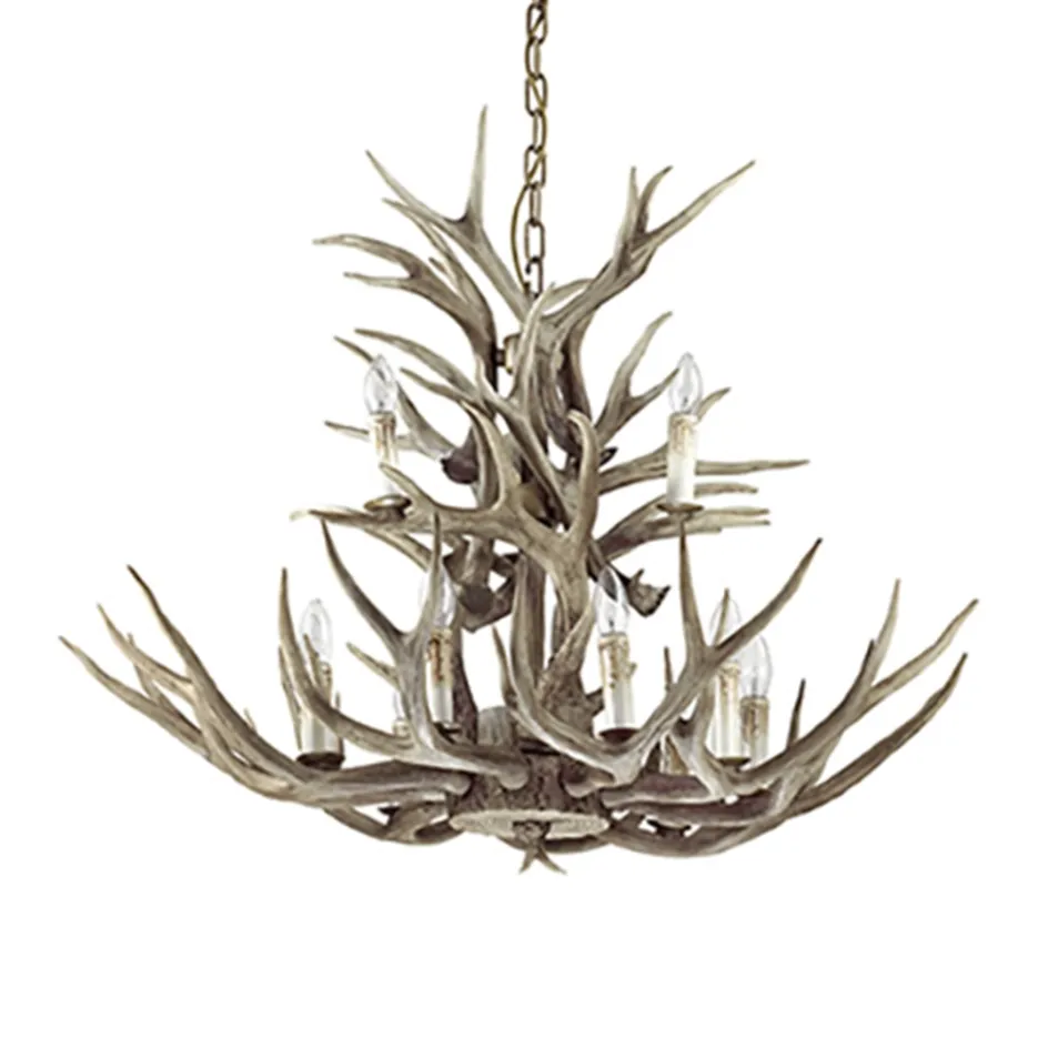 Grote 12-lichts kroonluchter met geweien>Straluma Sale