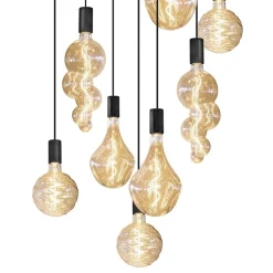 Grote 12-lichts videlamp mat zwart met zwarte pendels></noscript>Straluma Sale
