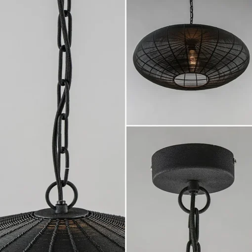Grote Light and Living hanglamp Bahoto mat zwart>Straluma Discount