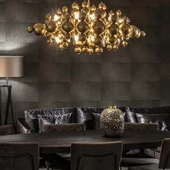 Grote ovale hanglamp Blow mat brass></noscript>Straluma Sale