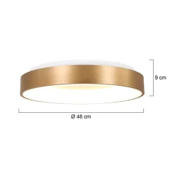 Grote plafondlamp goud 48 cm inclusief LED></noscript>Straluma