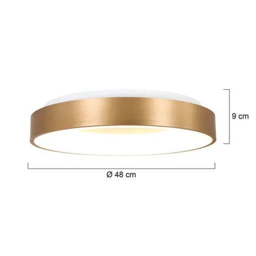 Grote plafondlamp goud 48 cm inclusief LED>Straluma