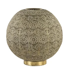 Grote tafellamp antiek messing met decoratief dessin>Straluma Best