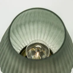 Grote tafellamp op batterij Tajera donker groen/goud></noscript>Straluma
