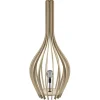 Grote vloerlamp kegel naturel hout met zwart>Straluma Outlet
