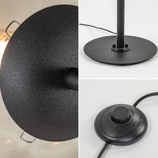 Grote vloerlamp 6-lichts zwart met smoke glazen bollen>Straluma New