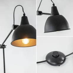 Grote vloerlamp retro mat zwart verstelbaar></noscript>Straluma Outlet