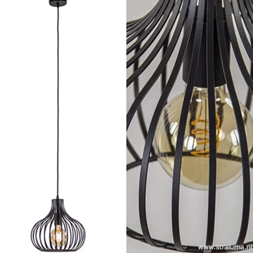 Hanglamp Aglio 28cm zwart>Straluma